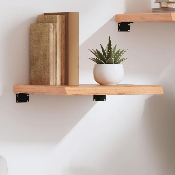 ARDEBO.de - Wandregal Hellbraun 40x40x(2-4) cm Massivholz Eiche Behandelt