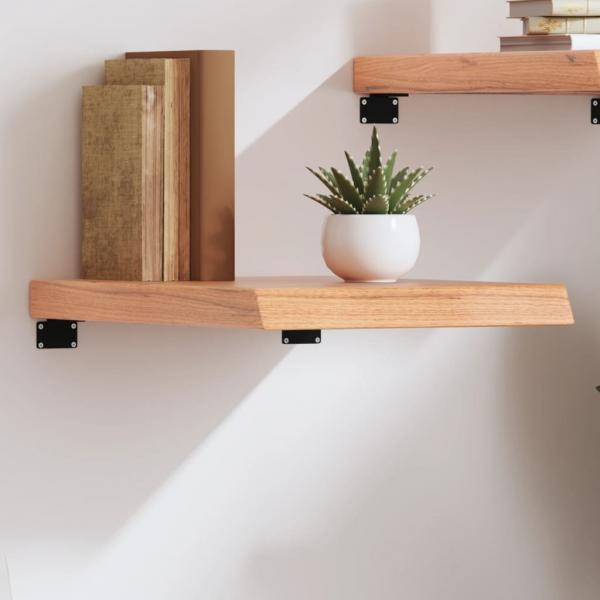 ARDEBO.de - Wandregal Hellbraun 40x50x(2-6) cm Massivholz Eiche Behandelt