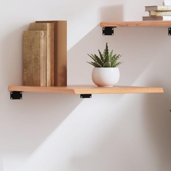 ARDEBO.de - Wandregal Hellbraun 40x60x2 cm Massivholz Eiche Behandelt