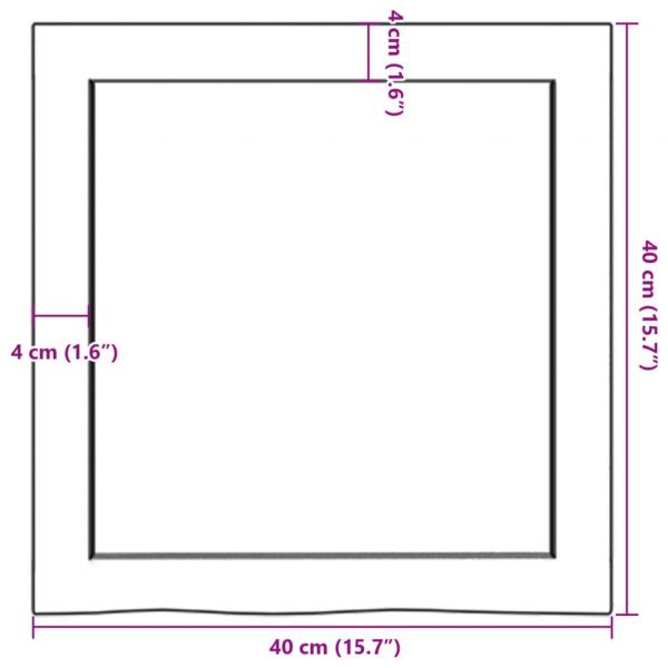 Wandregal Hellbraun 40x40x(2-6) cm Massivholz Eiche Behandelt