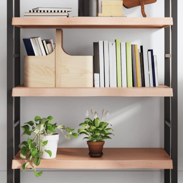 ARDEBO.de - Wandregal Hellbraun 80x40x(2-6) cm Massivholz Eiche Behandelt
