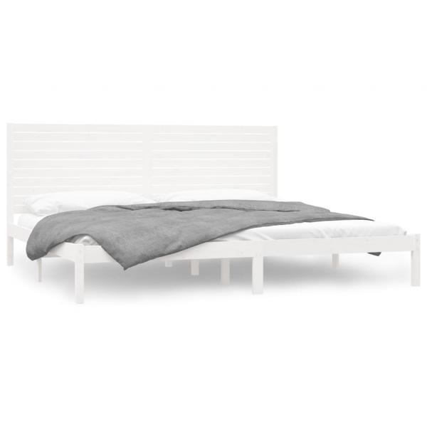 Massivholzbett Weiß 200x200 cm