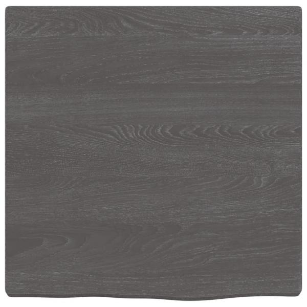 Wandregal Dunkelbraun 40x40x2 cm Massivholz Eiche Behandelt