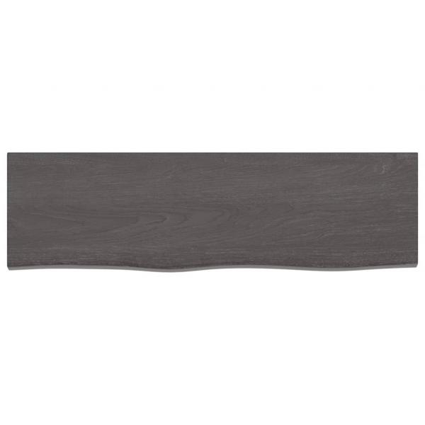 ARDEBO.de - Wandregal Dunkelbraun 100x30x2 cm Massivholz Eiche Behandelt