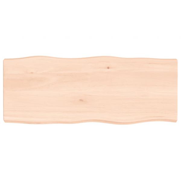 Tischplatte 100x40x(2-6) cm Massivholz Unbehandelt Baumkante