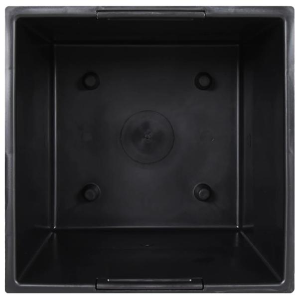 ARDEBO.de - Pflanzkübel mit herausnehmbaren Einsatz Braun 21/32 L PP-Rattan