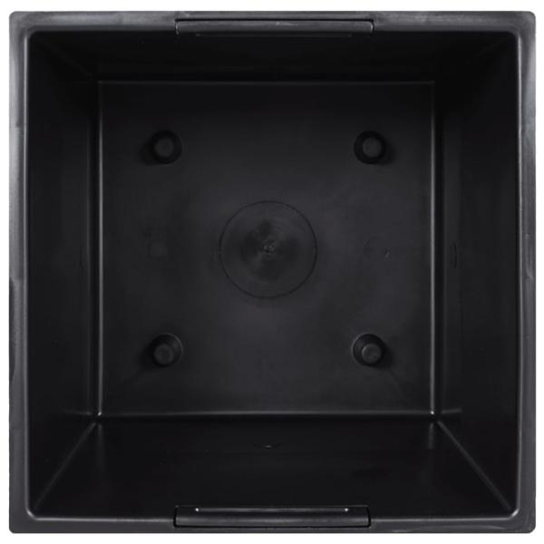 ARDEBO.de - Pflanzkübel mit herausnehmbaren Einsatz Weiß 21/32 L PP-Rattan