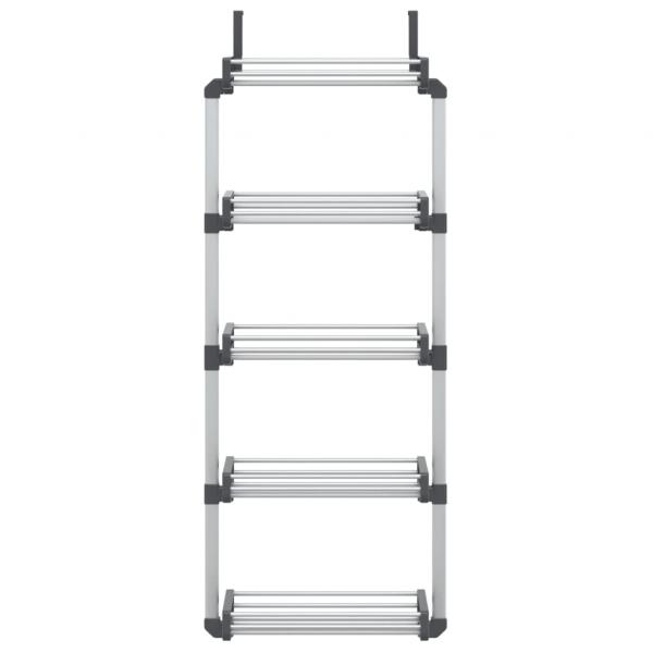 Tür-Organizer mit 5 Ablagen 52x20x135 cm Aluminium