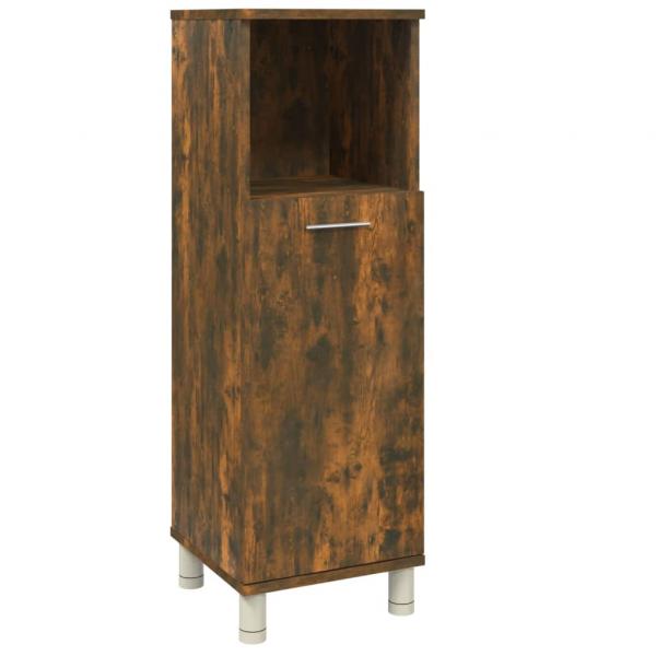 Badschrank Räuchereiche 30x30x95 cm Holzwerkstoff