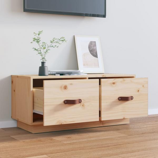 TV-Schrank 80x34x35 cm Massivholz Kiefer
