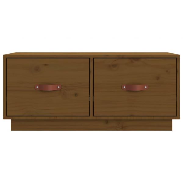 TV-Schrank Honigbraun 80x34x35 cm Massivholz Kiefer