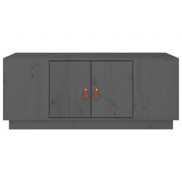 Couchtisch Grau 100x50x41 cm Massivholz Kiefer