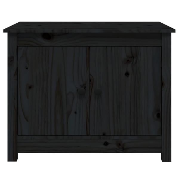Couchtisch Schwarz 71x49x55 cm Massivholz Kiefer