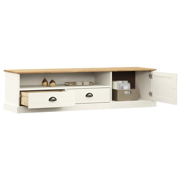 TV-Schrank VIGO Weiß 156x40x40 cm Massivholz Kiefer