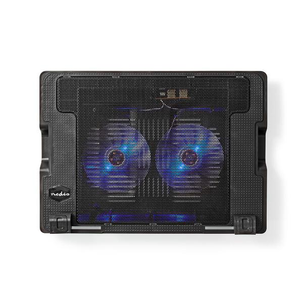 Notebook-Ständer | Anzahl Lüfter: 2 | Stromversorgung über USB | Anzahl Winkel: 4 | 18 " | 1200 U/min | LED