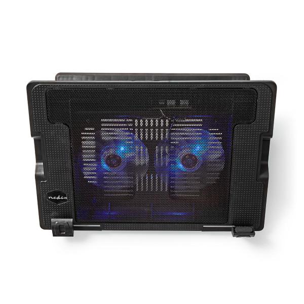 Notebook-Ständer | Anzahl Lüfter: 2 | Stromversorgung über USB | Anzahl Winkel: 4 | 18 " | 1200 U/min | LED