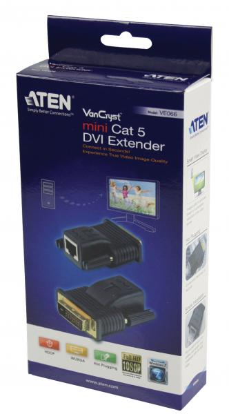 Mini-Cat-5-DVI-Extender (1080p bei 15m/1080i bei 20m)
