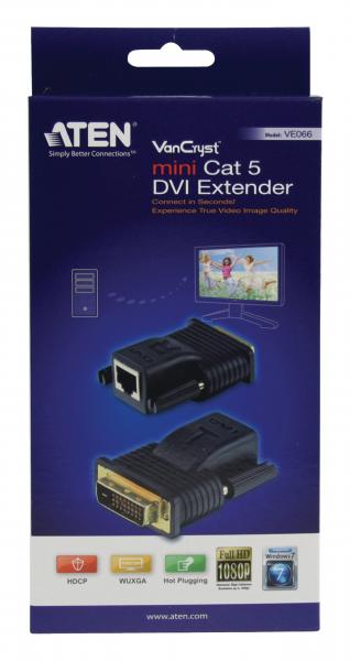 Mini-Cat-5-DVI-Extender (1080p bei 15m/1080i bei 20m)