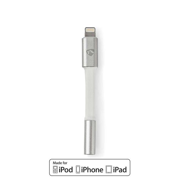 ARDEBO.de - Lightning-Adapter | Apple Lightning 8-Pin | 3.5 mm Buchse | Vergoldet | 0.15 m | Rund | Aluminium