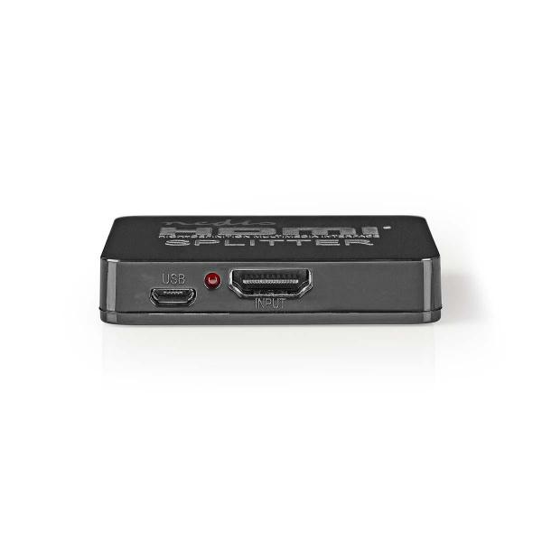 ARDEBO.de - HDMI ? Splitter | 2-Port port(s) | HDMI? Eingang | 2x HDMI? Ausgang | 4K@30Hz | 2.25 Gbps | ABS / PVC | Schwarz