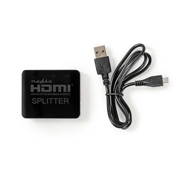 HDMI ? Splitter | 2-Port port(s) | HDMI? Eingang | 2x HDMI? Ausgang | 4K@30Hz | 2.25 Gbps | ABS / PVC | Schwarz