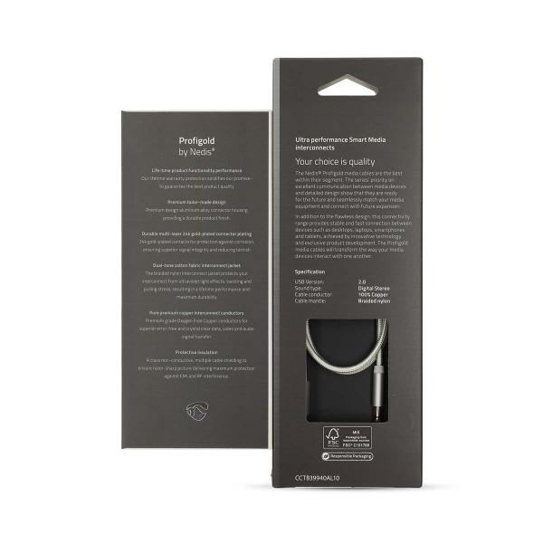Lightning-Adapter | Apple Lightning 8-Pin | 3.5 mm Stecker | Vergoldet | 1.00 m | Rund | Nylon