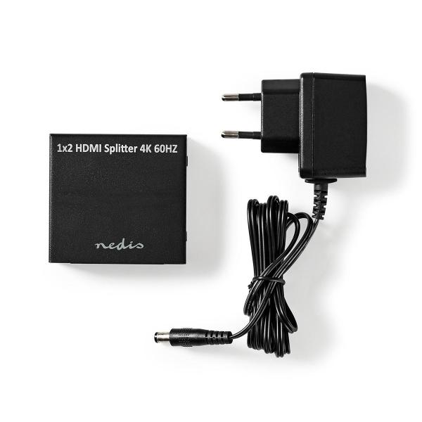 HDMI ? Splitter | 2-Port port(s) | HDMI? Eingang | 2x HDMI? Ausgang | 4K@60Hz | 18 Gbps | Metall | Anthrazit