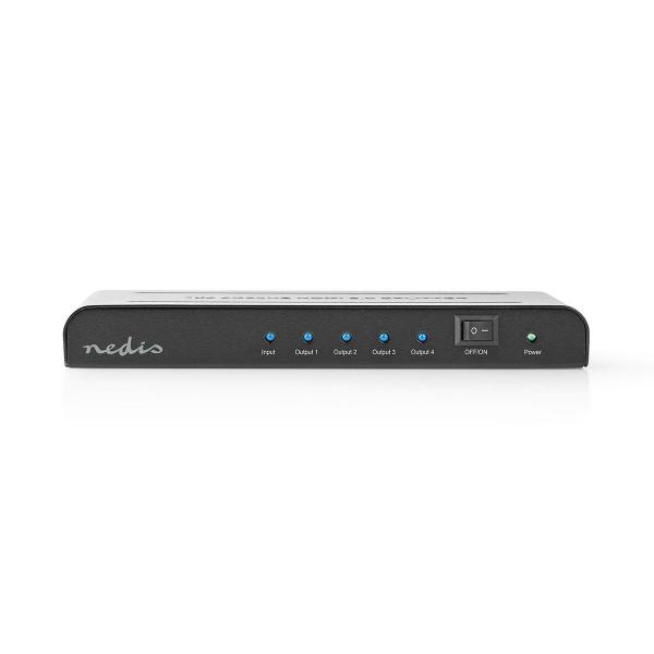 ARDEBO.de - HDMI ? Splitter | 4-Port port(s) | HDMI? Eingang | 4x HDMI? Ausgang | 4K@60Hz | 18 Gbps | Metall | Anthrazit