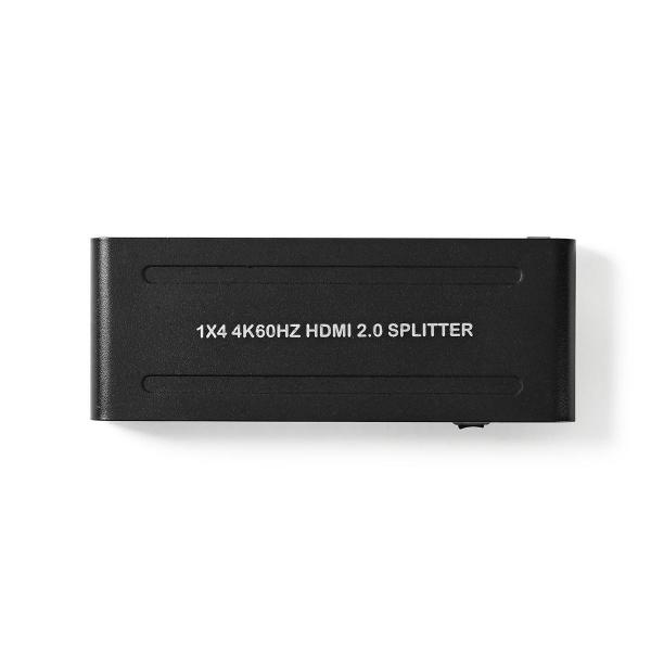 HDMI ? Splitter | 4-Port port(s) | HDMI? Eingang | 4x HDMI? Ausgang | 4K@60Hz | 18 Gbps | Metall | Anthrazit