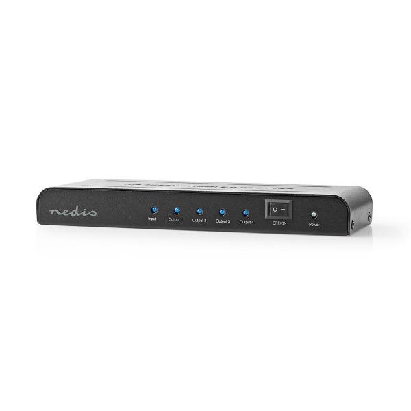 HDMI ? Splitter | 4-Port port(s) | HDMI? Eingang | 4x HDMI? Ausgang | 4K@60Hz | 18 Gbps | Metall | Anthrazit