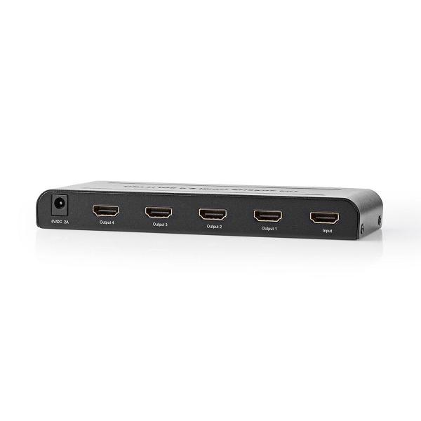HDMI ? Splitter | 4-Port port(s) | HDMI? Eingang | 4x HDMI? Ausgang | 4K@60Hz | 18 Gbps | Metall | Anthrazit