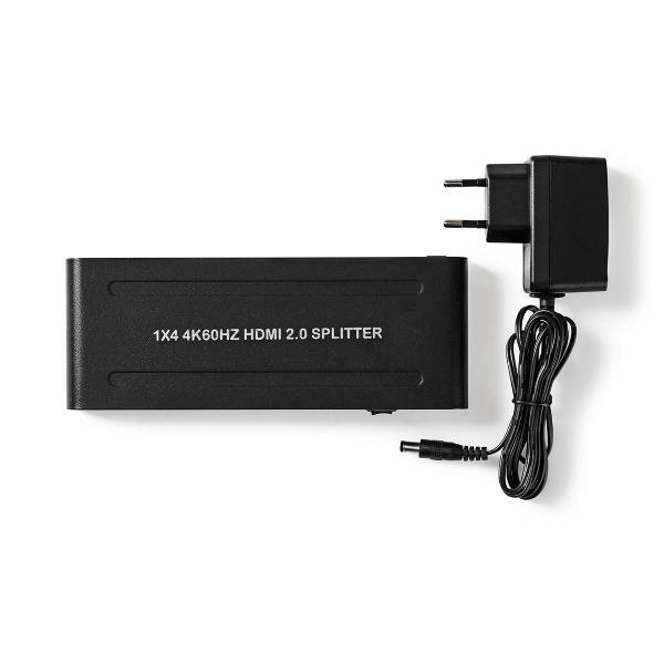 HDMI ? Splitter | 4-Port port(s) | HDMI? Eingang | 4x HDMI? Ausgang | 4K@60Hz | 18 Gbps | Metall | Anthrazit