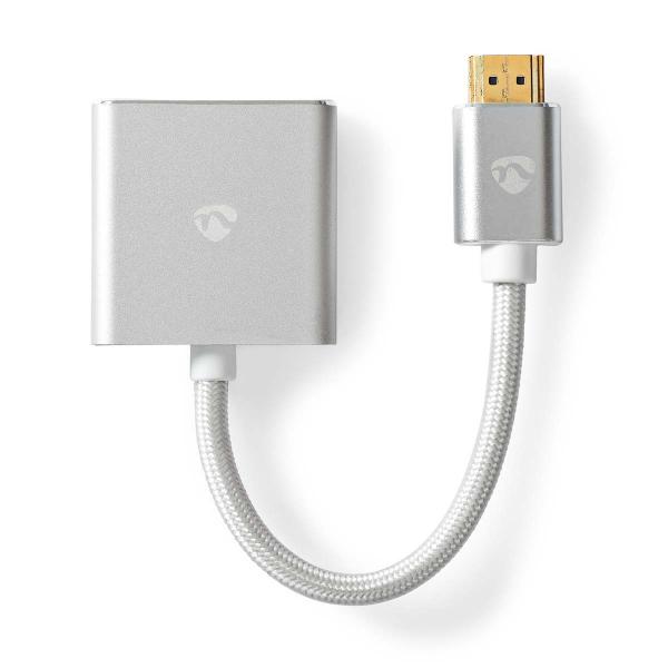 VGA-Adapter | HDMI? Stecker | VGA Buchse | Vergoldet | Gerade | Aluminium | Silber | Verpackung mit Sichtfenster