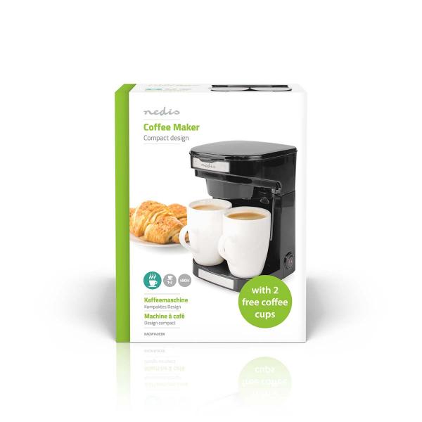 Kaffeemaschine | Filter Kaffee | 0.25 l | 2 Tassen | Schwarz