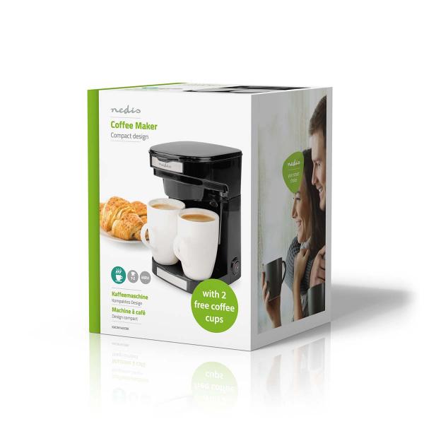 Kaffeemaschine | Filter Kaffee | 0.25 l | 2 Tassen | Schwarz