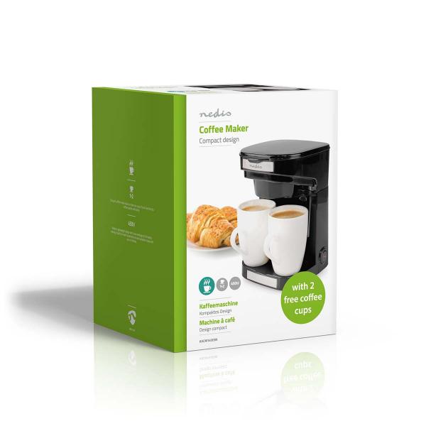 Kaffeemaschine | Filter Kaffee | 0.25 l | 2 Tassen | Schwarz