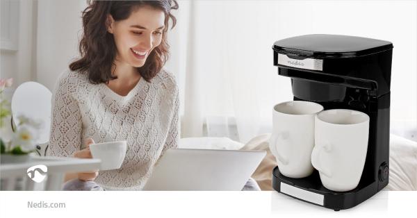 Kaffeemaschine | Filter Kaffee | 0.25 l | 2 Tassen | Schwarz
