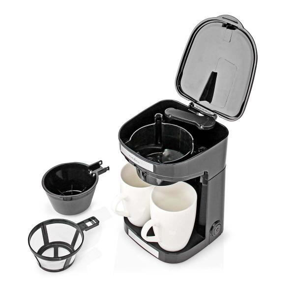 Kaffeemaschine | Filter Kaffee | 0.25 l | 2 Tassen | Schwarz