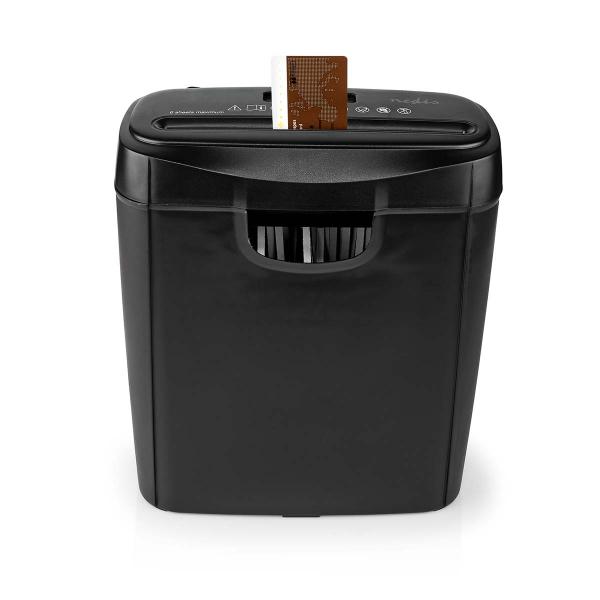 Aktenvernichter | Streifenschnitt | 6x A4-Seiten | 10 l | Sicherheitsnorm: DIN 2 | 190 W | Schwarz