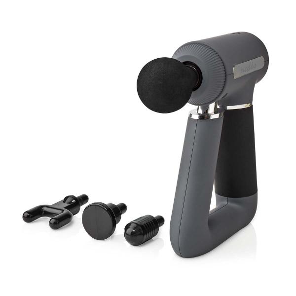 ARDEBO.de - Sport-Massagepistole | Batteriebetrieben | N/A | Wiederaufladbar | 6 Massagemodi | USB Kabel | Grau