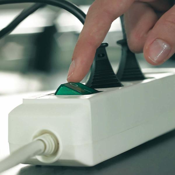 Verlängerungsbuchse Eco-Line 3-fach 5.00 m Weiss - Schutzkontakt TYPE F