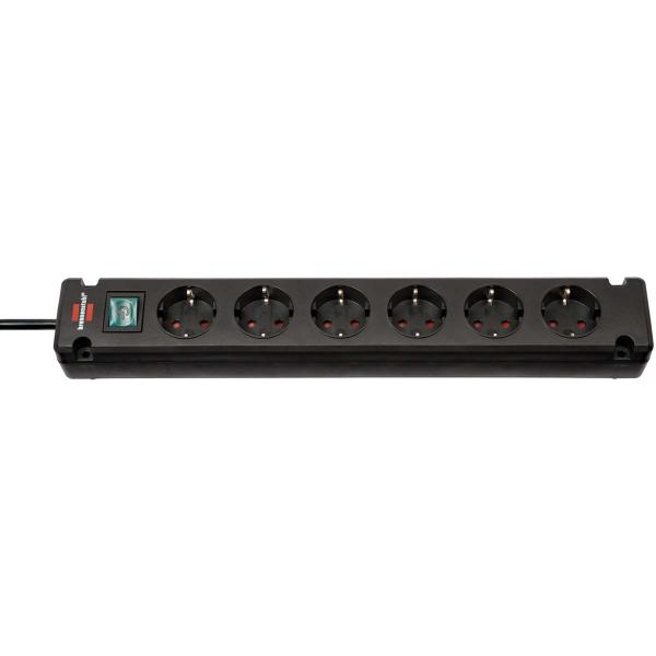 ARDEBO.de - Bremounta Steckdosenleiste 6-fach Schwarz 3,00 m H05VV-F 3G1,5 TYPE F