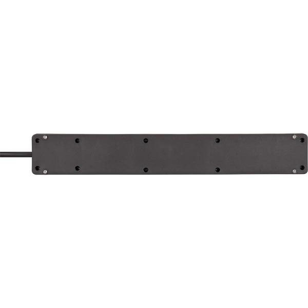 Bremounta Steckdosenleiste 6-fach Schwarz 3,00 m H05VV-F 3G1,5 TYPE F