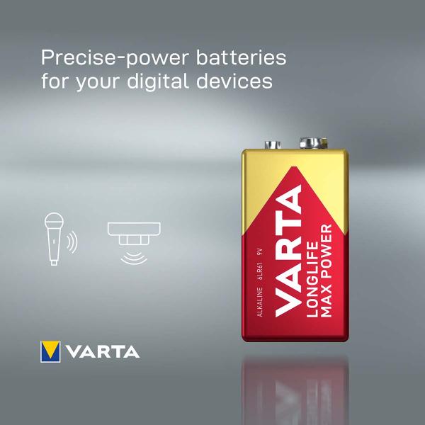 Longlife Max Power 9V 1-Blister (Menge: 10 je Bestelleinheit)
