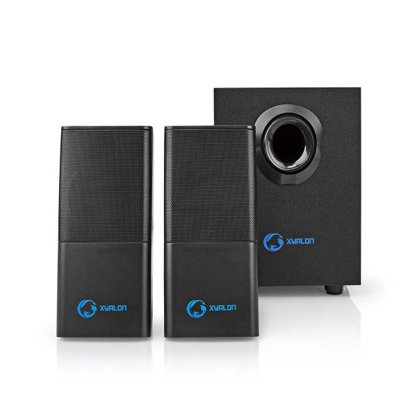 ARDEBO.de - Gaming-Lautsprecher | Lautsprecherkanäle: 2.1 | Stromversorgung über USB | 3.5 mm Stecker | 30 W | Ohne Beleuchtung | Lautstärke-Regler