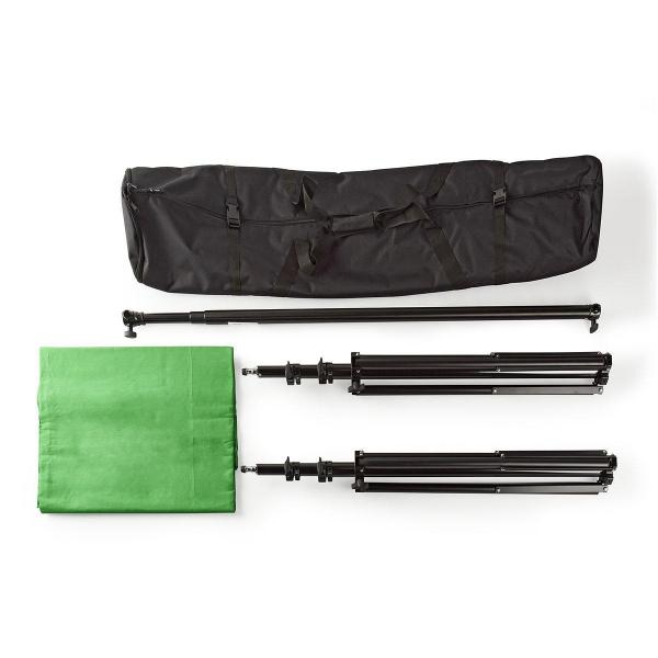 Photo Studio-Hintergrund Set | 1,90 x 2,95 m | Tragetasche enthalten | Stativ enthalten | Schwarz | 1 Stück