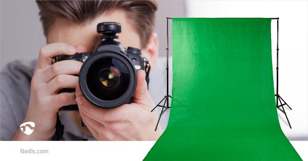 Photo Studio-Hintergrund Set | 1,90 x 2,95 m | Tragetasche enthalten | Stativ enthalten | Schwarz | 1 Stück