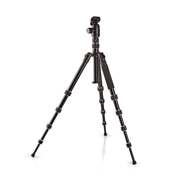 Stativ | Maximale Belastbarkeit: 3.0 kg | Min. arbeitshöhe: 17.5 cm | Max. Arbeitshöhe: 145.0 cm | 3 Segmente | Kugelkopf | Tragetasche enthalten | Reversible Mittelsäule | ABS / Aluminium | Schwarz