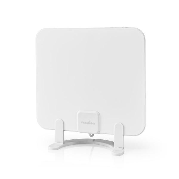 Innenantenne | Aktiv | FM / UHF / VHF | Empfangsbereich: 0-25 km | LTE700 | Verstärkung dBi (bei Antennenkabel): 30 dB | ABS | Weiss