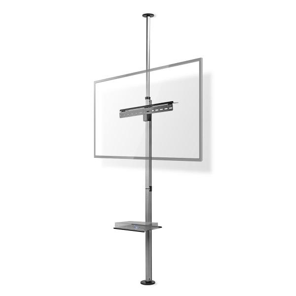 ARDEBO.de - Vollbeweglicher TV-Ständer | 37 - 70 " | maximal unterstützes Bildschirmgewicht: 30 kg | kippbar | drehbar | Einstellbare voreingestellte Höhen | Aluminium / Stahl | Schwarz / Silber